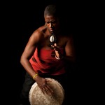Mar Stevens, Oakland, CA, on west African drums (djembe and djuns)